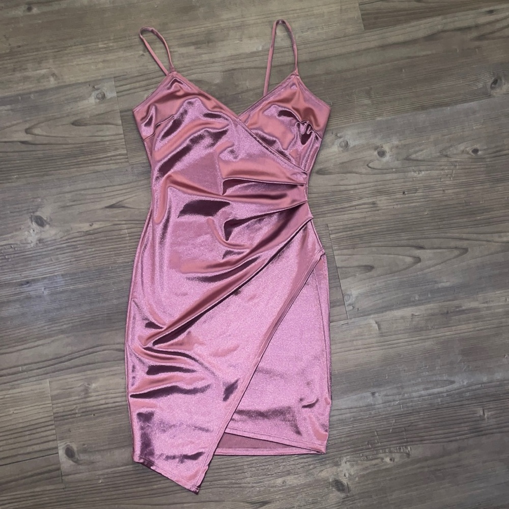 VNTG Satin Pink Mini Dress